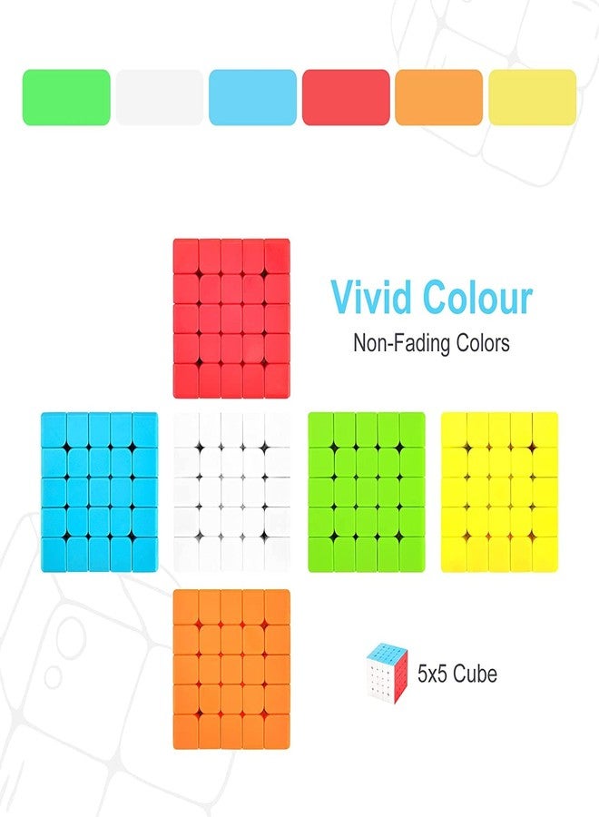 AUTHFORT Original Stickerless 5x5 Magic Cube, Fast and Smooth Speed Cube for Kids & Adults - Image 3